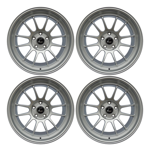 Jogo Roda Cosmis Xt206r Aro 18 Tala 9.5 5x114.3 Prata