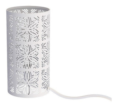 Abajur Luminária De Mesa Flora P/ Quarto Sala E27 Taschibra Cor Da Estrutura Branco