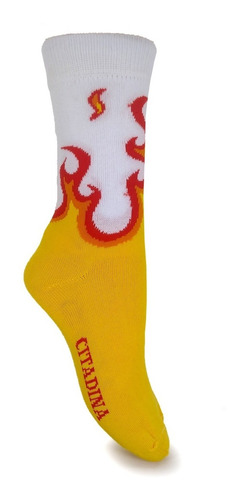 Imagen 3 de 9 de Medias Citadina Fuego Largas Moda Elásticas Pack X2