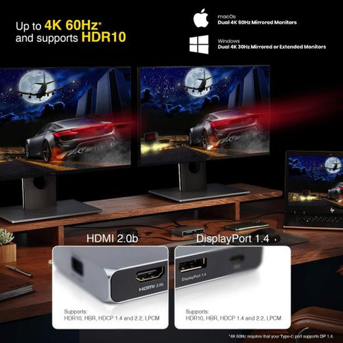 Dock Usb-c Gen2 Caldigit Soho, 4k@60hz, Hdmi 2.0 Y Hdr
