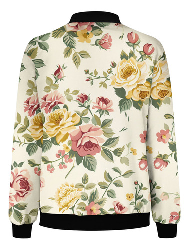 Casaco Feminino Estampado Com Zíper 573