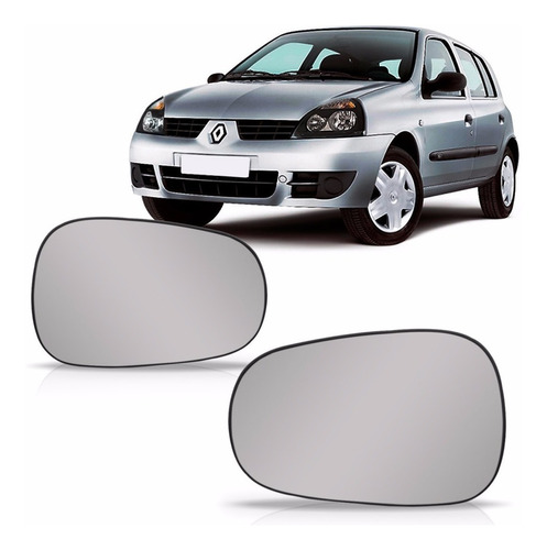 Espelho Retrovisor Clio 03 04 05 06 07 08 09 11 12 Com Base