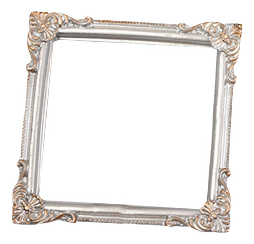 Antiguo Colgante De Pared De Mesa Con Marco De Plata Plata