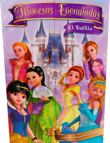 Libro Princesas Encantadas El Castillo 6 Libritos + Dvd