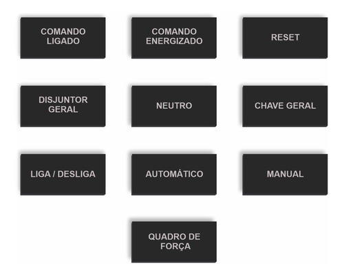 6 Placas Acrílico Painel Elétrico 10x4cm Personalizada