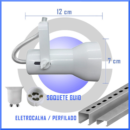 Imagem 4 de 6 de Spot Para Perfilado P/ Ar70 Soquete Bocal Gu10