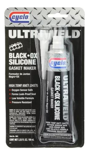 Cola Silicone Black Alta Temperatura Cyclo