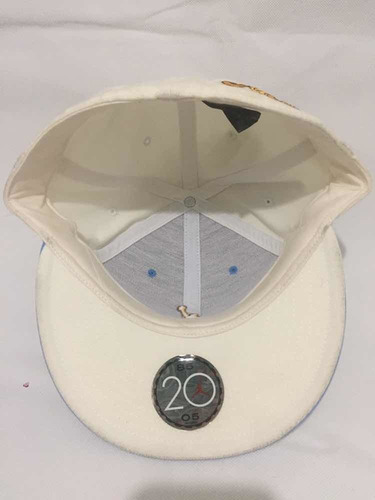 Gorro Jockey Jordan Snapback Original Blanco Azul Logo