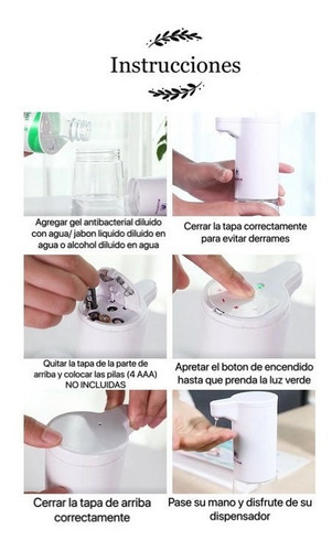 Imagen 6 de 6 de Dispensador De Gel Antibacterial//alcohol Automatico Sensor