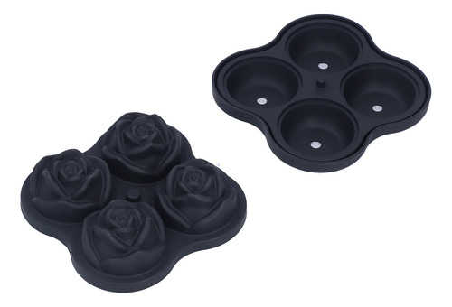 Molde De Bandeja De Hielo De Silicona 4hole Rose Mold Ball M