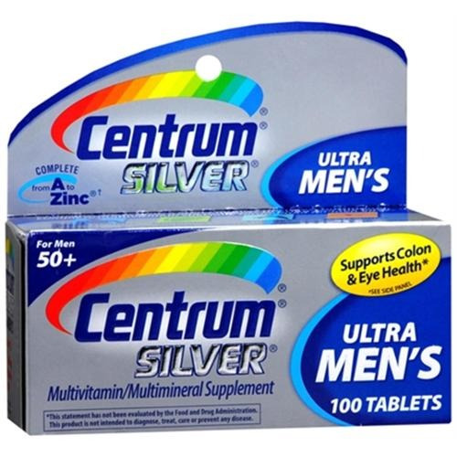 Tabletas Para Hombre 50+ 100 Tabletas (6 Frascos) Centrum