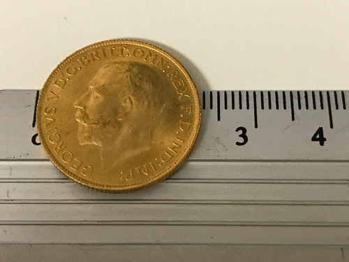 Moeda Libra Esterlina Ouro Puro 22k-8gr. Ano 1919 (Usado)