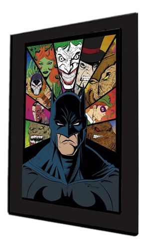 Cuadro 60x40cms Decorativo Batman & Villanos 2 +envío Gratis