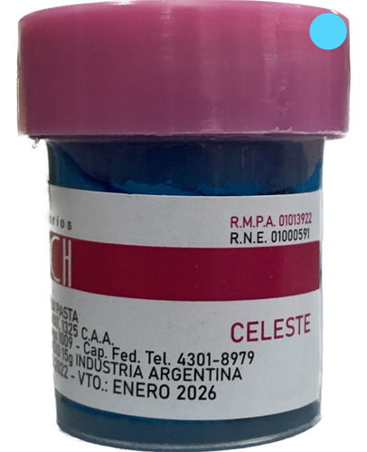 Colorante En Pasta Celeste Bloch X 15 G X 1 U.