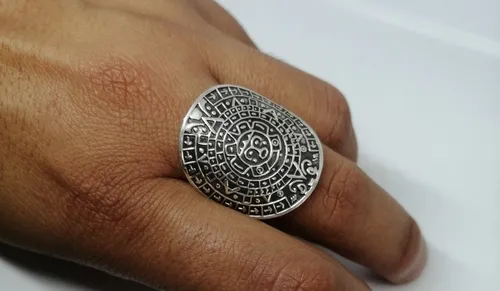 Anillo azteca online plata