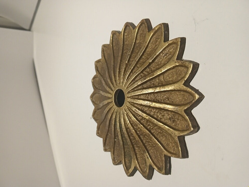 Floron Bronce Macizo Antiguo Roseta Repuesto Araña Tapa Base (Usado)