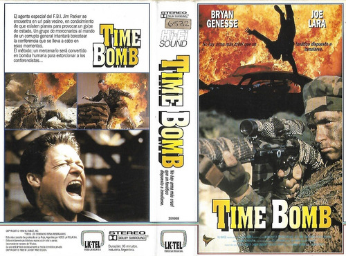Time Bomb Vhs Bryan Genesse Joe Lara Live Wire 2 (Usado)