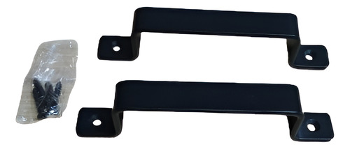 2 Manijas Corredizas Para Puerta Negro Diseño