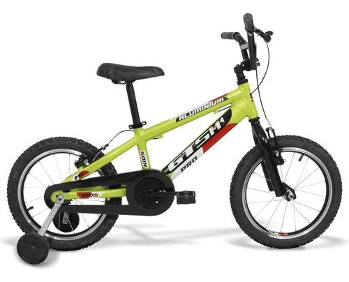 Bicicleta  De Passeio/urbana Infantil Gtsm1 Aro 16 Tamanhounico Freio V-brakes Cor Verde Com Rodas De Treinamento