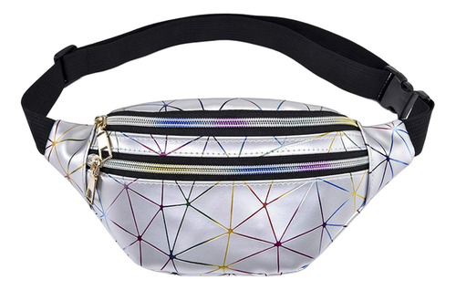 Bolsa De Cintura Crossbody, Prata 31cm X 13cm X 8cm Prata