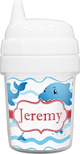 Vaso Con Delfines Personalizado Para Bebé