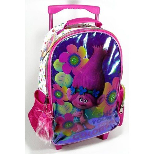 Mochila Con Carro Trolls De 14 Pulgadas (49710w)