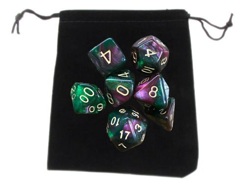 4 Funny Acrylic Dices D20 D4 D8 Portable D6 Juego De Mesa E
