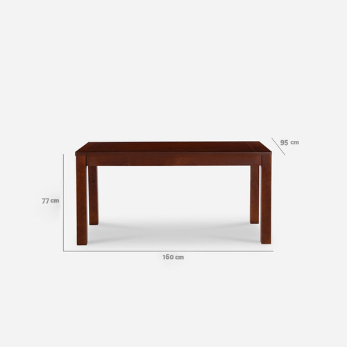 Comedor Ñuble Caramelo 6 Sillas Tapiz Poliuretano Café