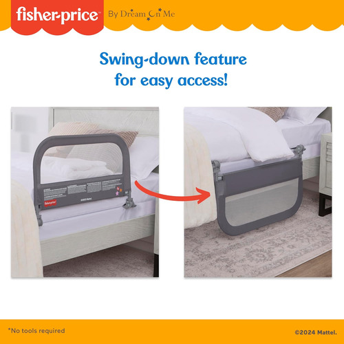 Fisher-price Little Naps - Barandilla Para Cama En Color Gri
