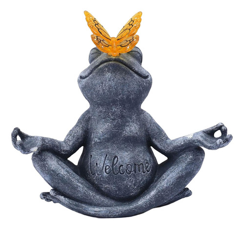 Frog Statue Solar Decor Creative Waterproof Resin