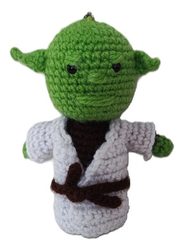 Amigurumi Llavero (crochet) Yoda 12cm