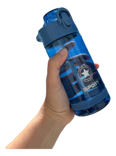 Botella Agua Caramañola Chica 550ml Plastica Tapa Sorbito