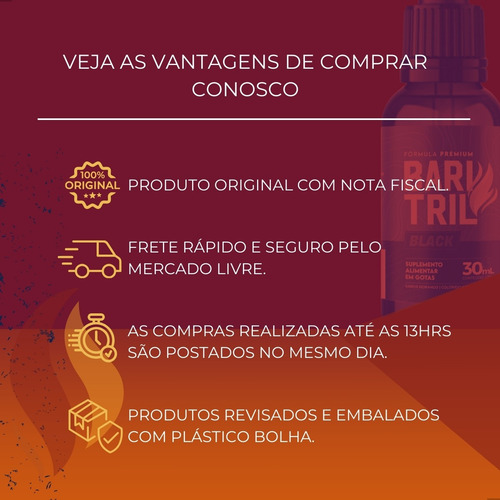4 Baritril Gotas Black Original Bariblack Queimador Forte Para Que Serve