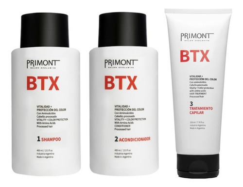 Kit Btx  Shampoo + Acondicionador + Tratamiento 220 Primont