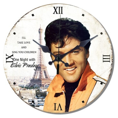 Reloj Mural Decorativo Elvis Sonriendo