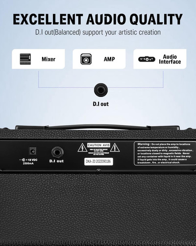 Amplificador De Teclado Donner Dka-20 Amplificador De Tec...
