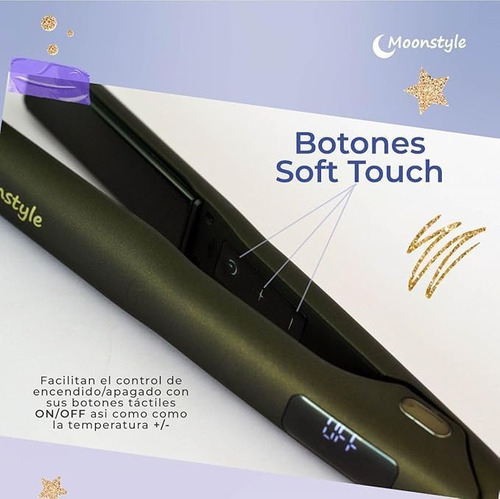 Moonstyle Plancha Cabello Profesional Nano Titanio 110/240v