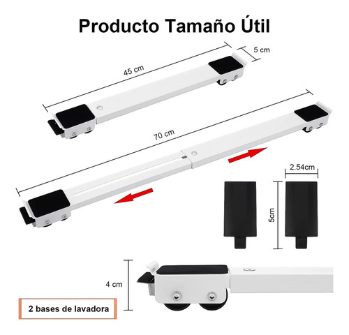 . Soporte Ajustable Base Con Ruedas For Refrigerador