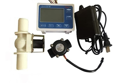 Medidor Digital Flujo Agua 1 Pulgada. V.solenoide+adapt Cte.