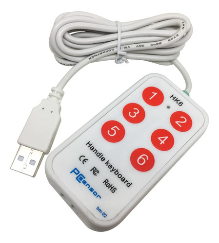 6 Botones Usb Handheld Para Computadora Portátil De