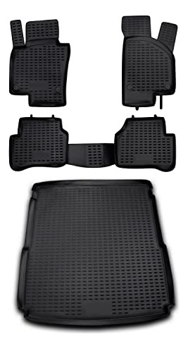 Omac Floor Mats Set For Vw Passat B7 Sw Black 3d Car Rflhe