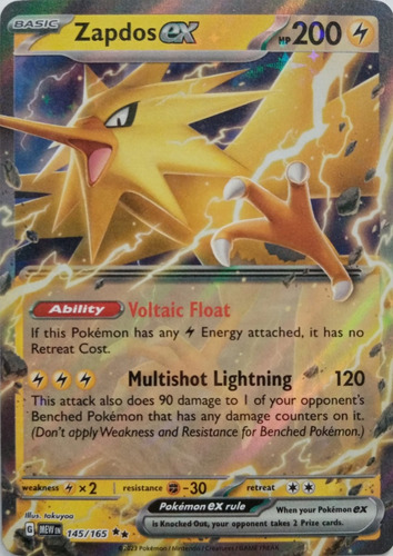 Pokémon Tcg Zapdos Ex 145/165 Full Art