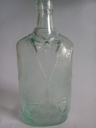 Botella Con Forma De Saco Y Moña En Relieve Impecable.///