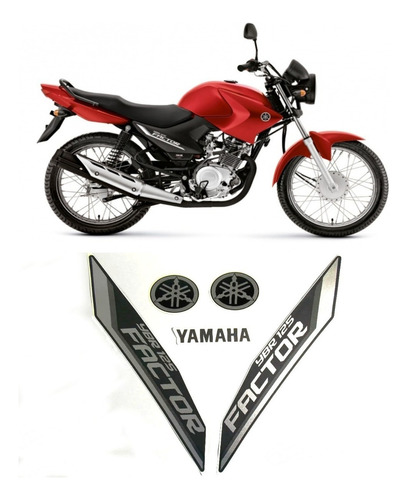 Adesivos Compatível Com Yamaha Ybr 125 Factor 2011 Vermelha Cor Adesivo Emblema Gráfico Ybr 125 Factor 2011 Vermelha