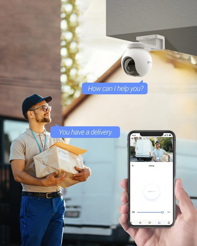 Cb8 2k+ Cámara Ezviz Wi-fi Pan & Tilt Alimentada Por Batería