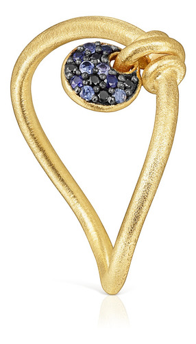 Anillo Luna De Plata Vermeil Y Zafiros Luah Tous