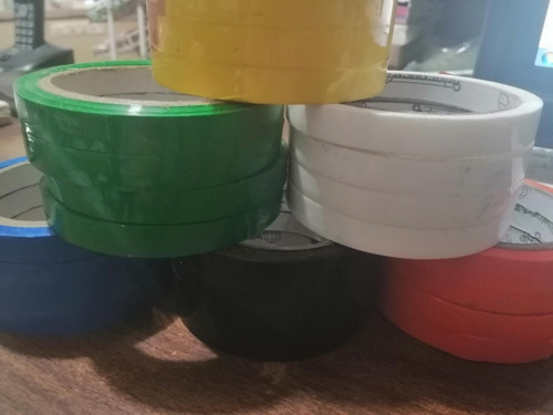 Imagen 1 de 2 de Cinta Adhesiva Color Cierra Bolsas 12mmx65mts 20pzs