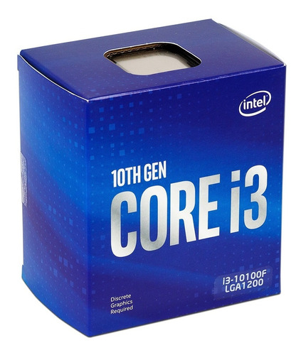 Procesador Intel Core I3-10100f De Décima Generación, 3.6