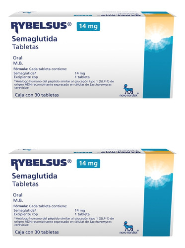 2 Cajas Rybelsus Semaglutida 14 Mg Con 60 Tabletas