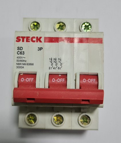 Disjuntor Steck Tripolar Sd63c 400v 3000a (Usado)